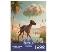 Chien sans Poils Mexicain Puzzle 1000 Pièces Jouets Série Pleine De Couleurs Pets Mignons Décoration D'intérieur Cadeau pour Adultes Et Enfants À Partir De 12 Ans 38x26cm/1000pcs