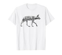 Chien Sauvage Africain prêt à chasser T-Shirt Graphique avec Valeur