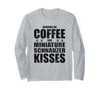 Chien Schnauzer Miniature avec Inscription « Coffee Love » Manche Longue