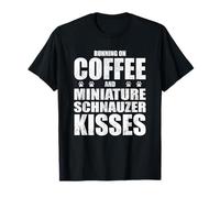 Chien Schnauzer Miniature rétro avec Inscription « Coffee Love » T-Shirt