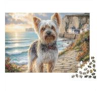 Chien Sentier Côtier Puzzle pour Adultes Puzzle 1000 Pièces Jeu de Puzzle 1000 Pièces Paysage Relaxant Cadeau Famille 70x50cm/1000pcs