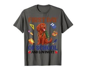 Chien Setter Irlandais Retour au Premier Jour d'école et l'aimer T-Shirt