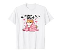 Chien Shiba Amusant « I'm Not Going Out Today » T-Shirt