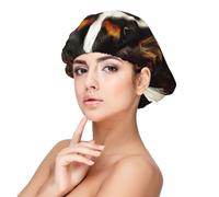 Chien Shih Tzu à longues oreilles, chiot, animal de compagnie, design,Bonnet de nuit en satin pour adulte - Bonnet de nuit élastique pour femme, couvre-cheveux de nuit