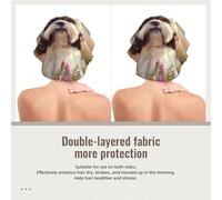 Chien Shih Tzu,Bonnet de nuit en satin réglable en soie pour adulte, bonnet de nuit élastique pour femme
