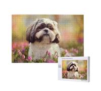 Chien Shih Tzu, Puzzle 1000 pièces en Bois pour Adultes et Adolescents, Jeu Familial, décoration Murale