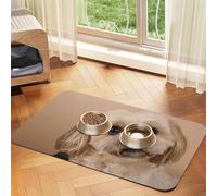 Chien Shitzu Mignon,Tapis d'alimentation pour Animaux de Compagnie, Sets de Table en Cuir PU pour Chats et Chiens,30x45cm