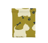 Chien Silhouette Ouest Highland Animal Ouest, Sac de Rangement pour Femmes, Portefeuille supérieur à Presser, Petit Porte-Monnaie, Pochette de Changement