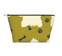 Chien Silhouette Ouest Highland Animal Ouest, Trousse de Toilette Trousse de Maquillage Sac à cosmétiques Trousse de Toilette de Voyage Portable