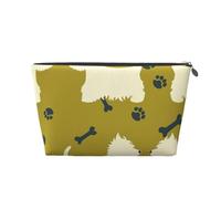 Chien Silhouette Ouest Highland Animal Ouest, Trousse de Toilette Trousse de Maquillage Sac à cosmétiques Trousse de Toilette de Voyage Portable