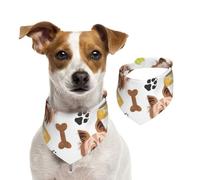 Chien Souriant Yorkshire Terrier,Bandanas pour Chien, écharpe en Coton, Bavoirs réglables pour Animaux de Compagnie,L