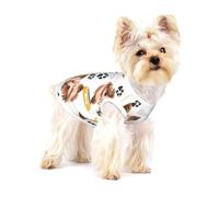 Chien Souriant Yorkshire Terrier,T-Shirt sans Manches en Coton pour Animaux de Compagnie, Gilet Respirant, Extensible et Doux,M