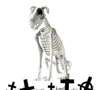 Chien squelette - Figurine d'Halloween posable 17,3 x 12,2 pouces, accessoire de conception d'os réaliste, modèle décoratif debout, ornement de fête effrayante | pour le festival, la chambre à coucher