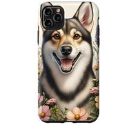 Chien suédois Vallhund Fleurs sauvages d'été Coque pour iPhone 11 Pro Max