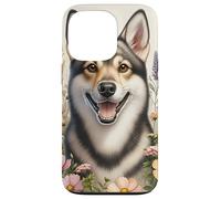 Chien suédois Vallhund Fleurs sauvages d'été Coque pour iPhone 13 Pro