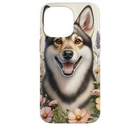 Chien suédois Vallhund Fleurs sauvages d'été Coque pour iPhone 14 Pro Max