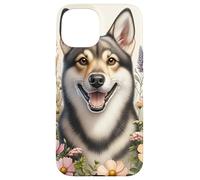 Chien suédois Vallhund Fleurs sauvages d'été Coque pour iPhone 15