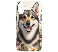 Chien suédois Vallhund Fleurs sauvages d'été Coque pour iPhone 16 Plus