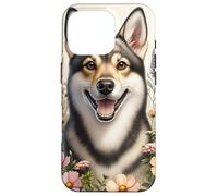 Chien suédois Vallhund Fleurs sauvages d'été Coque pour iPhone 16 Pro