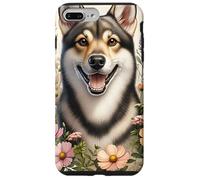 Chien suédois Vallhund Fleurs sauvages d'été Coque pour iPhone 7 Plus/8 Plus