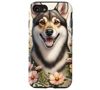 Chien suédois Vallhund Fleurs sauvages d'été Coque pour iPhone SE (2020) / 7 / 8