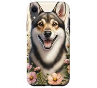 Chien suédois Vallhund Fleurs sauvages d'été Coque pour iPhone XR