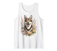 Chien suédois Vallhund Fleurs sauvages d'été Débardeur