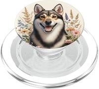 Chien suédois Vallhund Fleurs sauvages d'été PopSockets PopGrip pour MagSafe