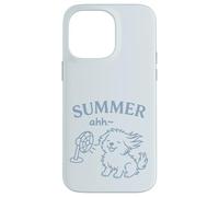 Chien Summer Fan Moment Animal Humour Coque pour iPhone 14 Pro Max