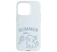 Chien Summer Fan Moment Animal Humour Coque pour iPhone 15 Pro Max