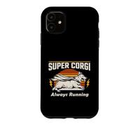 Chien Super Corgi Always Running Coque pour iPhone 11