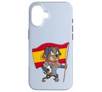Chien supporté par l'Espagne Coque pour iPhone 16