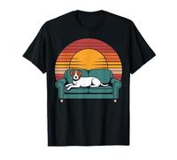 Chien sur canapé décontracté T-Shirt