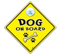 Chien sur le Board, chien On Board, panneau de voiture pour chien, fantaisie style Sign, panneau bébé à bord, pour voiture sticker style, pour chien en voiture, véhicule, Canine chien en voiture Panneau, bébé à bord, autocollant
