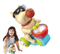 Chien tambour pour, jouet pour chien tambour, Jouet de tambour musical pour chien, Jouets de Train Musical éclairé pour, jouets de tambour éducatifs précoces, jouet de tambour Musical pour chien