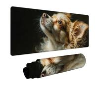 Chien Tapis de Souris XXL, Grand sous Main Bureau 1600x800x3mm Animal, Haute Précision et Vitesse Mouse Pad, Desk Mat avec Base en Caoutchouc, Gaming Accessoire Bureau, pour PC Gamer, Laptop C-6850