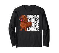 Chien Teckel Allemand Filles sont Plus Longues drôle Teckel Manche Longue