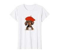 Chien Teckel Portant Un béret Rouge T-Shirt Graphique avec Valeur, Femme, Blanc, XL