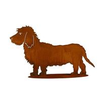 Chien Teckel rouillé sur Plaque