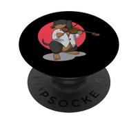 Chien Teckel Wiener Jouant du Violon Mignon drôle violoniste PopSockets PopGrip Adhésif