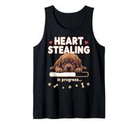 Chien Terre-Neuve en forme de cœur Cadeau amusant Chiot Newfie Débardeur