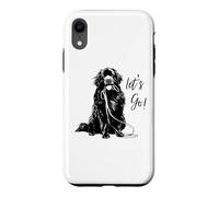 Chien Terre-Neuve Let's Go! Design - Happy Newfie Design Coque pour iPhone XR