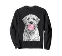 Chien Terrier de blé ludique soufflant du Chewing-Gum Sweatshirt