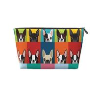 Chien Terrier de Boston, Trousse de Toilette Trousse de Maquillage Sac à cosmétiques Trousse de Toilette de Voyage Portable
