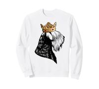 Chien Terrier Russe Noir Portant Une Couronne Sweatshirt