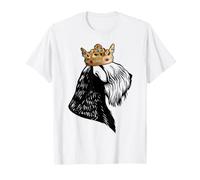 Chien Terrier Russe Noir Portant Une Couronne T-Shirt