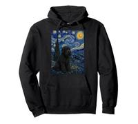 Chien Terrier Russe Noir Van Gogh Nuit étoilée Sweat à Capuche
