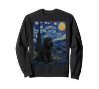 Chien Terrier Russe Noir Van Gogh Nuit étoilée Sweatshirt