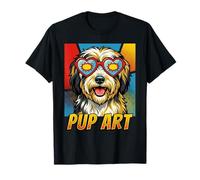 Chien Terrier tibétain Pop Art rétro Style Bande dessinée T-Shirt