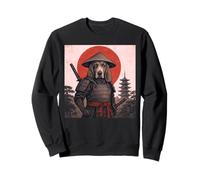 Chien Ukiyo-e Japonais Vintage Basset Hound Samurai Warrior Sweatshirt